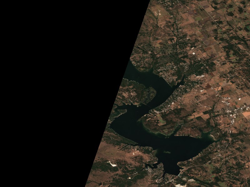 Copernicus Sentinel-2 true-color satellite capture of Lake Whitney